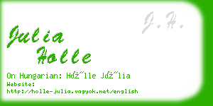 julia holle business card